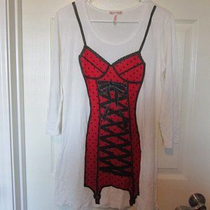 PJ Salvage Pajamas Sleep Shirt Gown Funny Novelty Negligee Teddy Size Medium